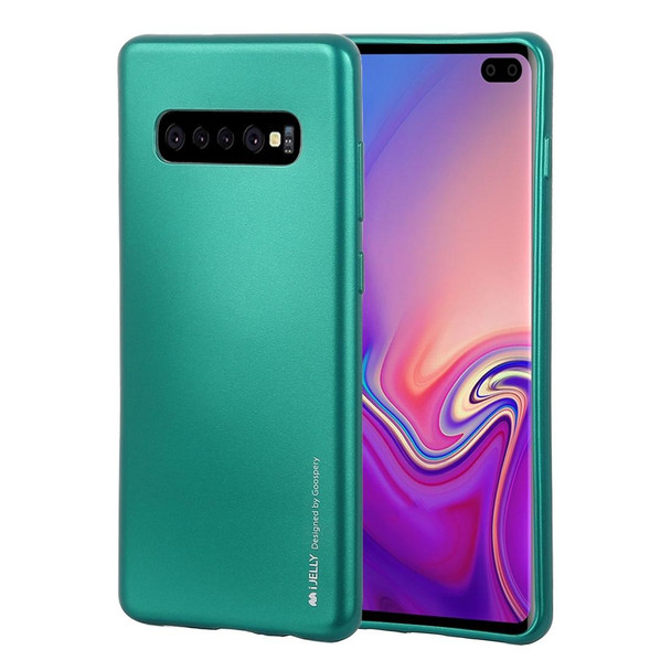 GOOSPERY I JELLY METAL TPU Case for Galaxy S10+(Green)