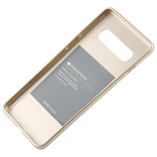 GOOSPERY I JELLY METAL TPU Protective Case for Galaxy S10(Gold)