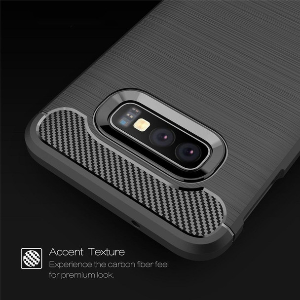 Brushed Texture Carbon Fiber TPU Case for Galaxy S10e