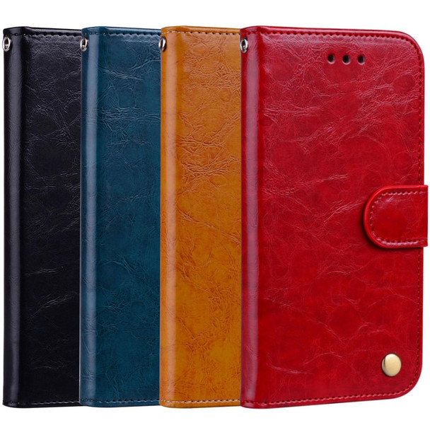 Business Style Oil Wax Texture Horizontal Flip Leatherette Case, with Holder & Card Slots & Wallet - Galaxy Note9(Red)
