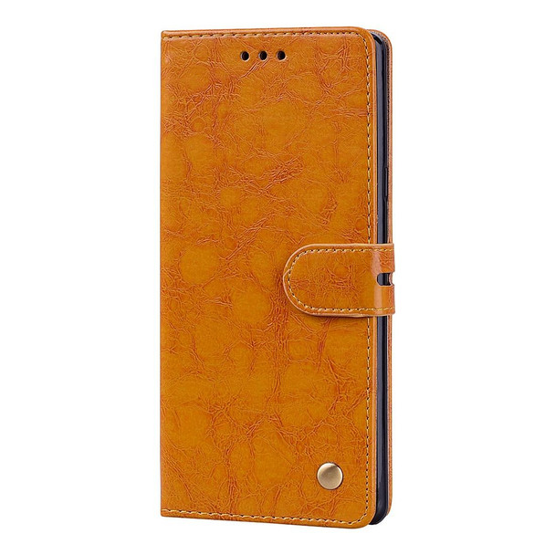 Business Style Oil Wax Texture Horizontal Flip Leatherette Case, with Holder & Card Slots & Wallet - Galaxy Note9(Brown)