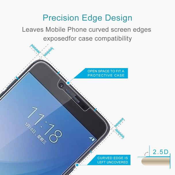 0.26mm 9H 2.5D Tempered Glass Film for Galaxy C7 Pro