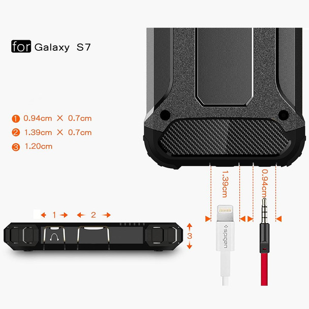 Galaxy S7 / G930 Tough Armor TPU + PC Combination Case (Black)