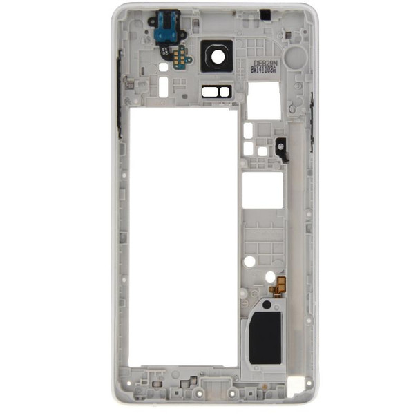 Full Housing Cover (Front Housing LCD Frame Bezel Plate + Middle Frame Bezel Back Plate Housing Camera Lens Panel + Battery Back Cover ) for Galaxy Note 4 / N910V(White)