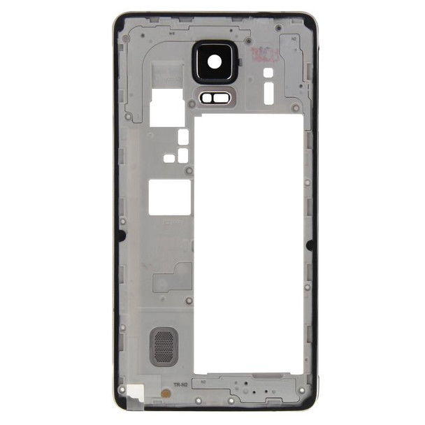 Full Housing Cover (Middle Frame Bezel Back Plate Housing Camera Lens Panel + Battery Back Cover ) for Galaxy Note 4 / N910V(Black)