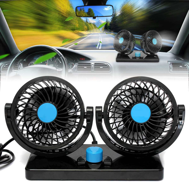 12V Double Headed Vehicle Fan