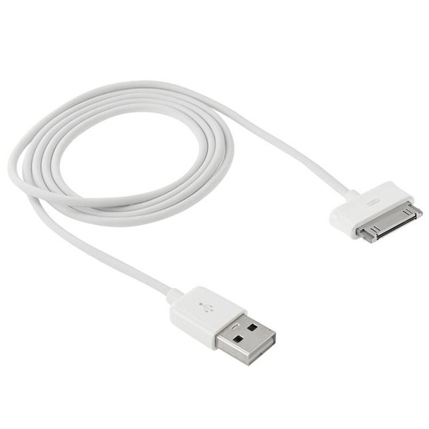 1m 30 Pin to USB Data Charging Sync Cable, - Galaxy Tab 7.0 Plus / Galaxy Tab 7.7 / Galaxy Tab 7 / P1000 / Galaxy Tab 10.1 / P7100 / Galaxy Tab 8.9 / P7300 / Galaxy Tab 10.1 / Galaxy Note 10.1 / Galaxy Note 8.0(White)