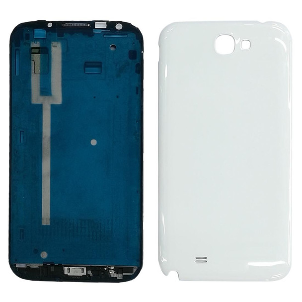 High Qualiay Full Housing  Chassis (LCD Frame Bezel + Back Cover) for Galaxy Note II / N7100(White)