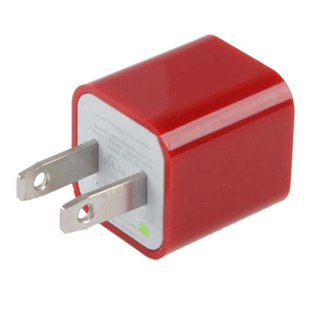 US Plug USB Charger, - iPad, iPhone, Galaxy, Huawei, Xiaomi, LG, HTC and Other Smart Phones, Rechargeable Devices(Red)