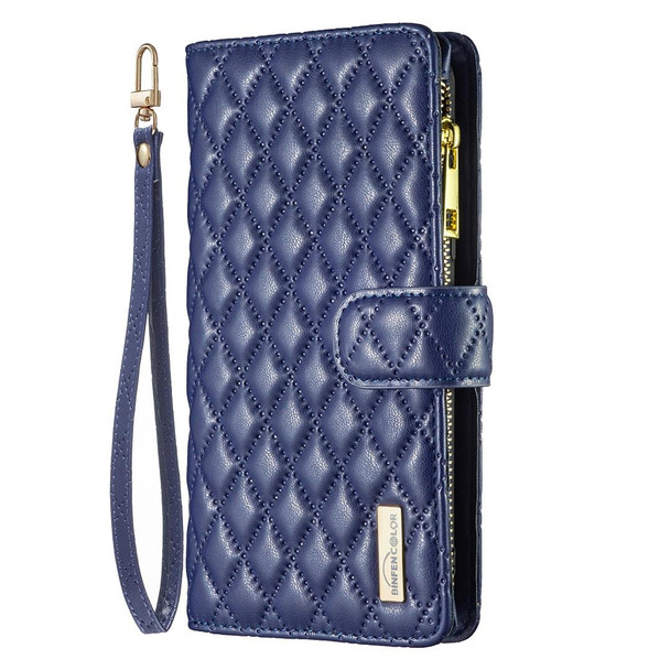 Samsung Galaxy A52 4G / 5G / A52S 5G Diamond Lattice Zipper Wallet Leather Flip Phone Case(Blue)