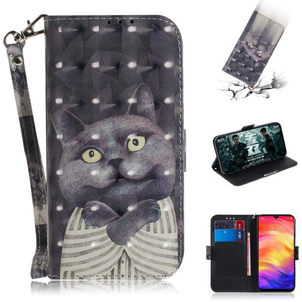 3D Coloured Drawing Horizontal Flip Leatherette Case with Holder & Card Slots & Wallet - Galaxy S10 Plus(Embrace Cat)