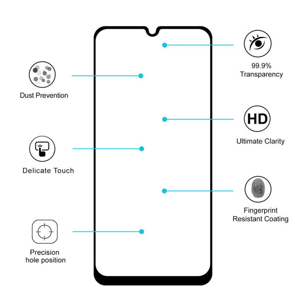 ENKAY Hat-Prince 0.26mm 9H 2.5D Curved Edge Tempered Glass Film for Galaxy A30 / A50