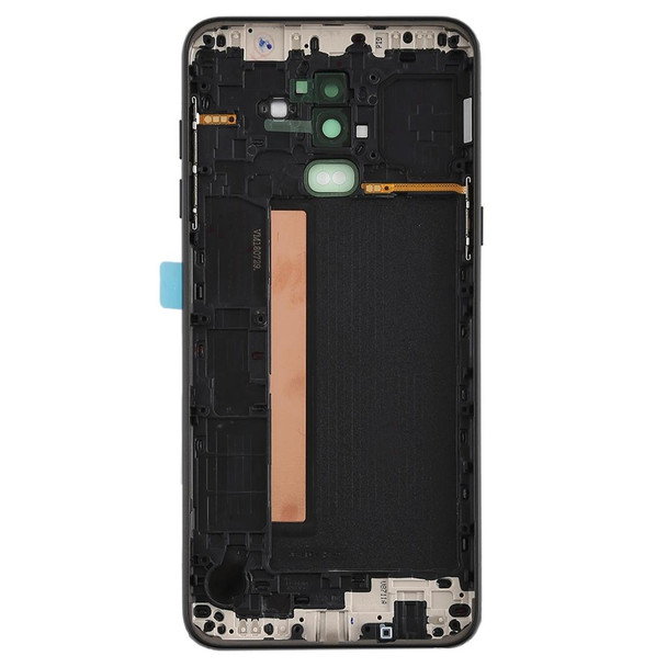 Back Cover with Side Keys & Camera Lens for Galaxy J8 (2018), J810F/DS, J810Y/DS, J810G/DS(Black)