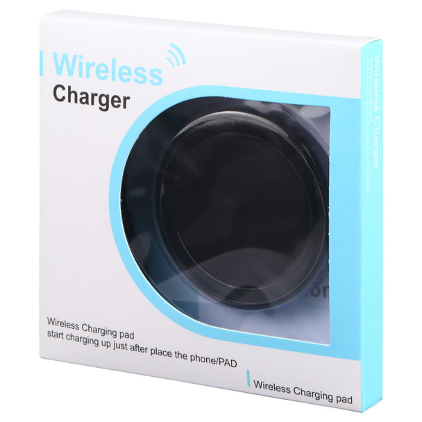 Universal QI Standard Round Wireless Charging Pad(Black)