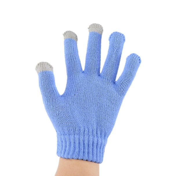 Three Fingers Touch Screen Gloves, - iPhone, Galaxy, Huawei, Xiaomi, HTC, Sony, LG and other Touch Screen Devices(Blue)