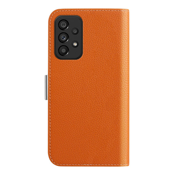 Samsung Galaxy A32 4G Candy Color Litchi Texture Leather Phone Case(Orange)