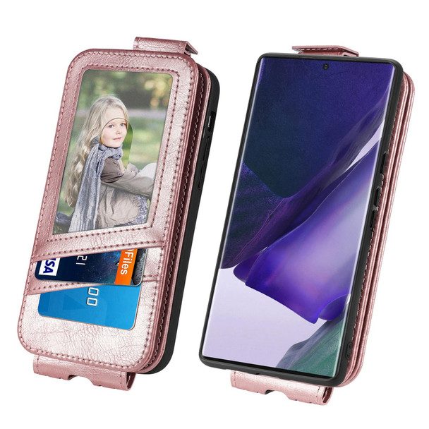 Samsung Galaxy S22 Ultra 5G Zipper Wallet Vertical Flip Leather Phone Case(Pink)