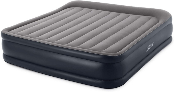 Intex Queen Deluxe Air Bed with Built-In Pump and Carry Bag