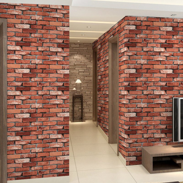 3D PVC Brick Wallpaper