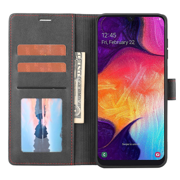 Samsung Galaxy A70 Classic Wallet Flip Leather Phone Case(Black)