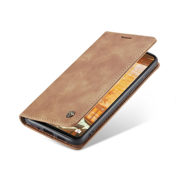 Samsung Galaxy A73 5G CaseMe 013 Multifunctional Horizontal Flip Leather Phone Case(Brown)