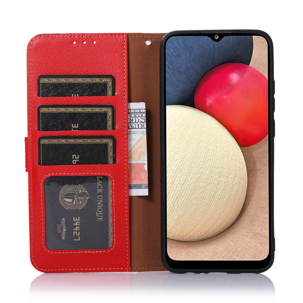 Honor 50 KHAZNEH Litchi Texture Leather RFID Phone Case(Red)