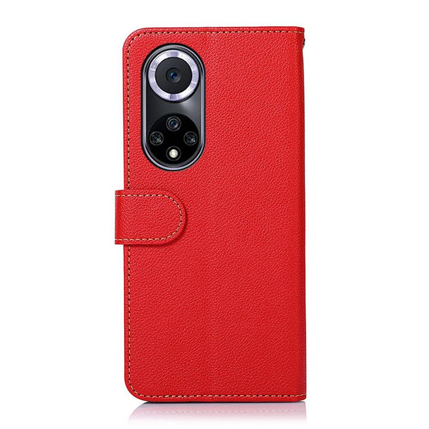 Honor 50 KHAZNEH Litchi Texture Leather RFID Phone Case(Red)
