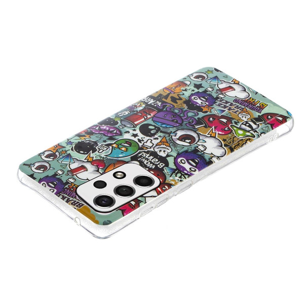 Samsung Galaxy A53 5G Luminous TPU Protective Phone Case(Graffiti)