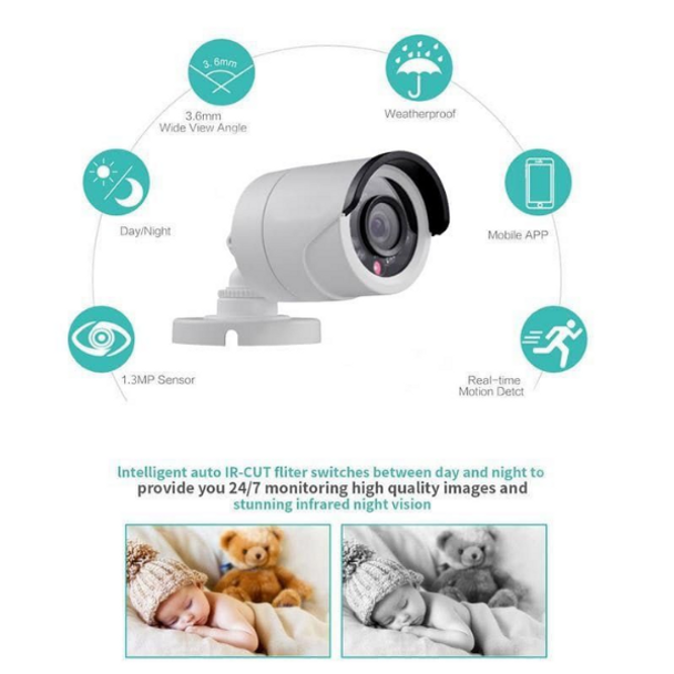 4/8 Channel 1080P CCTV Camera Surveillance Kit