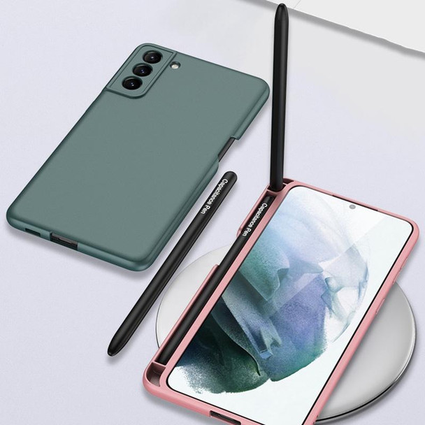 Samsung Galaxy S22+ 5G GKK Ultra-thin Skin Feel Phone Case with Side Pen Slot & Stylus(Black)