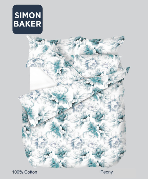 Simon Baker Cotton Printed Duvet Cover Set - Multiple Sizes & Colours