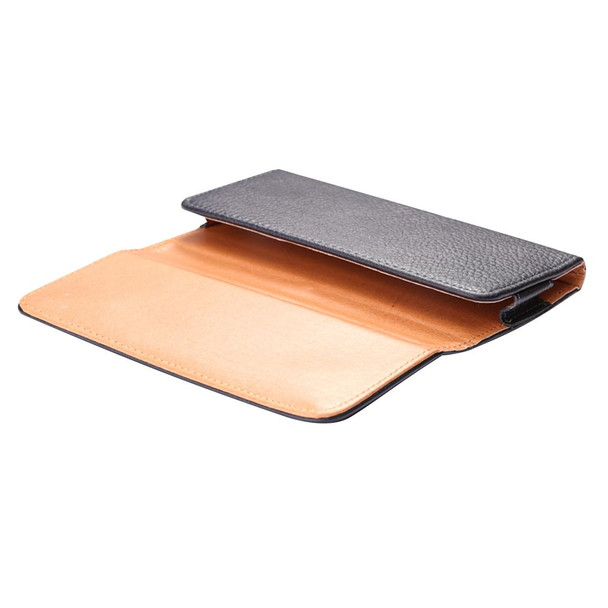 Galaxy S7 Edge / G935 & S6 Edge / 925 Litchi Texture Vertical Flip Leather Case of Waist Bag with Back Splint (Black)