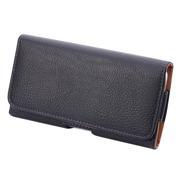 Galaxy S7 Edge / G935 & S6 Edge / 925 Litchi Texture Vertical Flip Leather Case of Waist Bag with Back Splint (Black)
