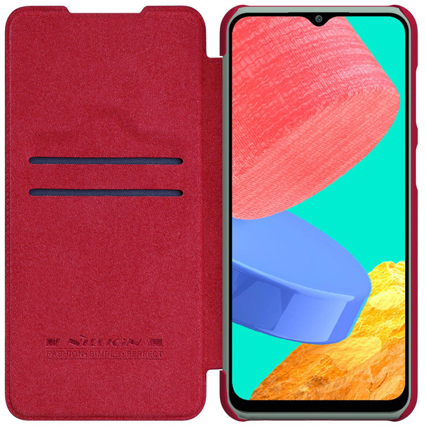 Samsung Galaxy M33 5G NILLKIN QIN Series Crazy Horse Texture Leather Case(Red)