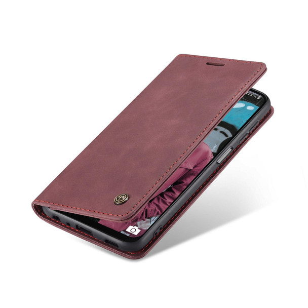 Samsung Galaxy A23 CaseMe 013 Multifunctional Horizontal Flip Leather Phone Case(Wine Red)