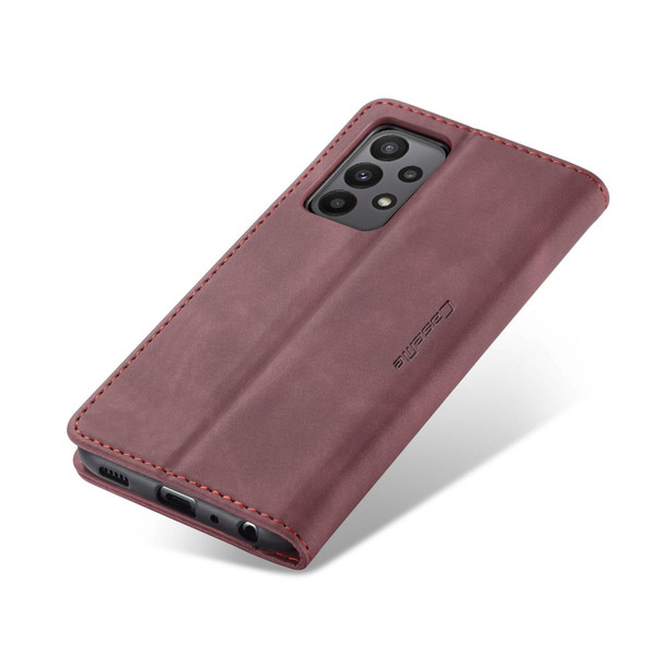 Samsung Galaxy A23 CaseMe 013 Multifunctional Horizontal Flip Leather Phone Case(Wine Red)