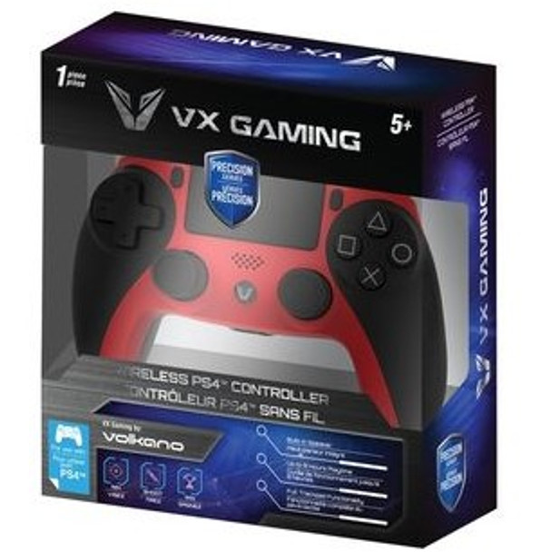 VX Gaming Precision series PlayStation 4 Wireless Controller - Black and Red