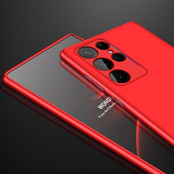 Samsung Galaxy S22 Ultra 5G GKK Three Stage Splicing PC Phone Case(Red)