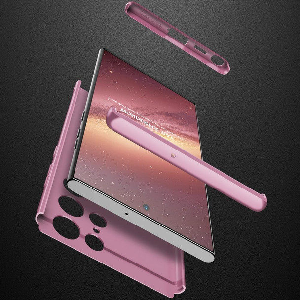 Samsung Galaxy S22 Ultra 5G GKK Three Stage Splicing PC Phone Case(Rose Gold)