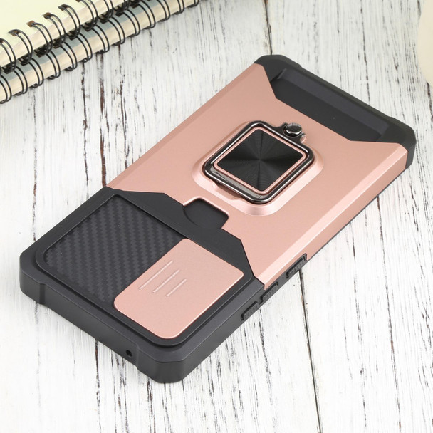 Samsung Galaxy A53 5G Sliding Camera Cover Design PC + TPU Shockproof Phone Case(Rose Gold)