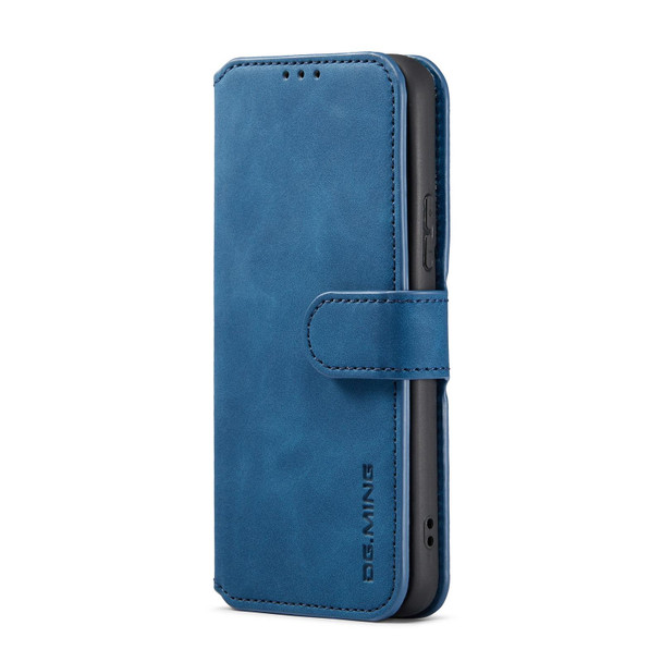 Samsung Galaxy S22 DG.MING Retro Oil Side Horizontal Flip Leather Case with Holder & Card Slots & Wallet(Blue)