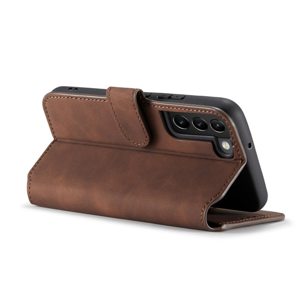 Samsung Galaxy S22+ DG.MING Retro Oil Side Horizontal Flip Leather Case with Holder & Card Slots & Wallet(Coffee)