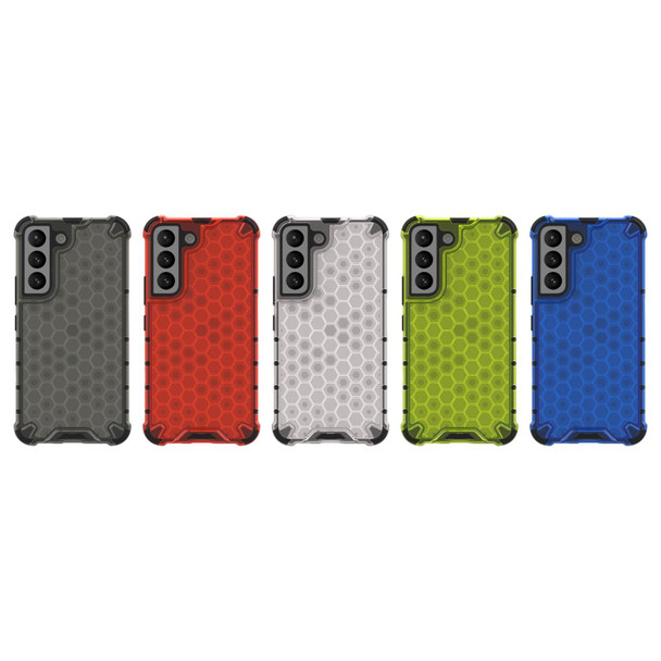 Samsung Galaxy S22 5G Honeycomb PC + TPU Phone Case(White)