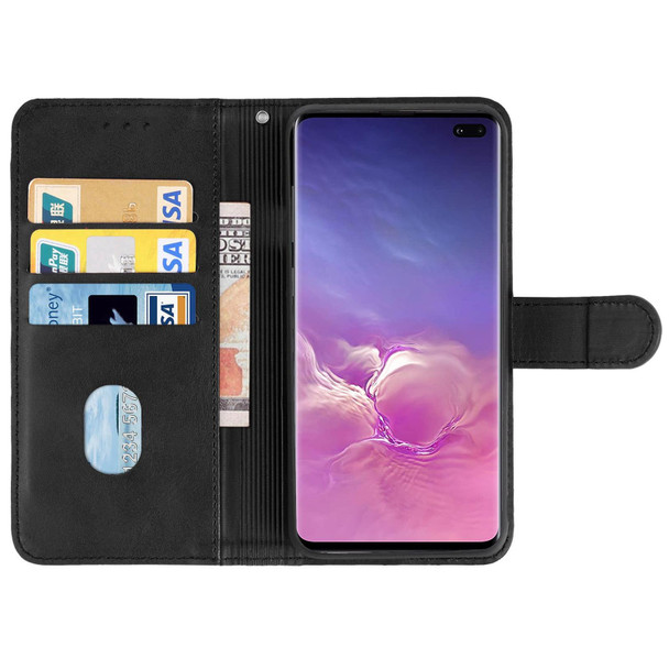 Samsung Galaxy S10 Leather Phone Case(Black)