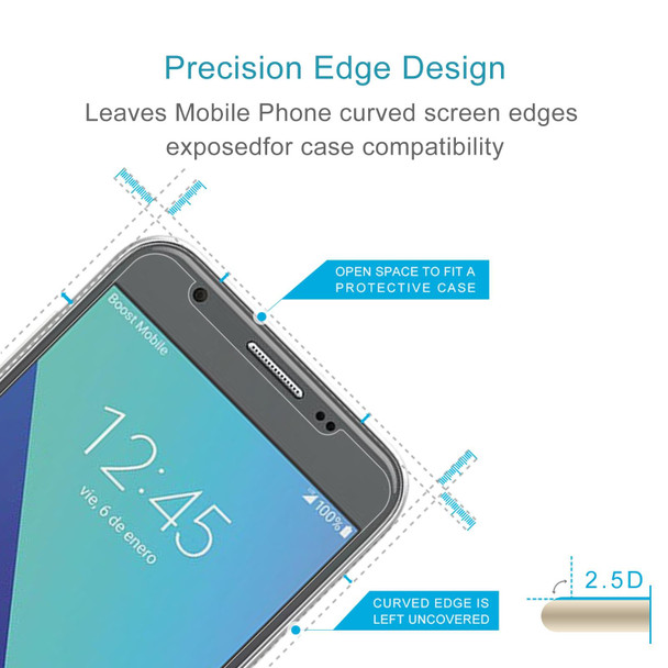 50 PCS 0.26mm 9H 2.5D Tempered Glass Film - Samsung Galaxy J3 Emerge