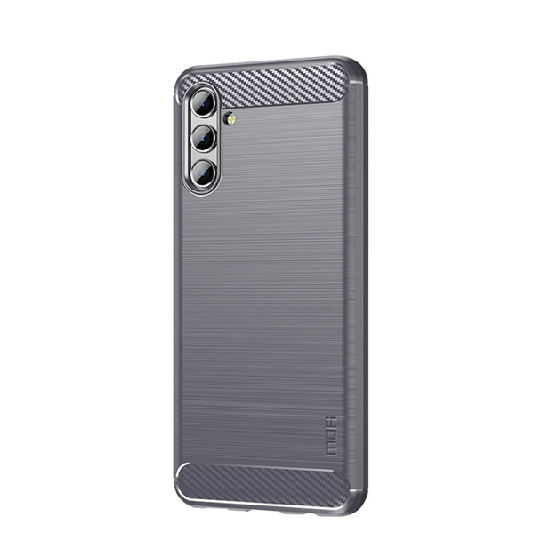 Samsung Galaxy A13 5G MOFI Gentleness Series Brushed Texture Carbon Fiber Soft TPU Case(Gray)