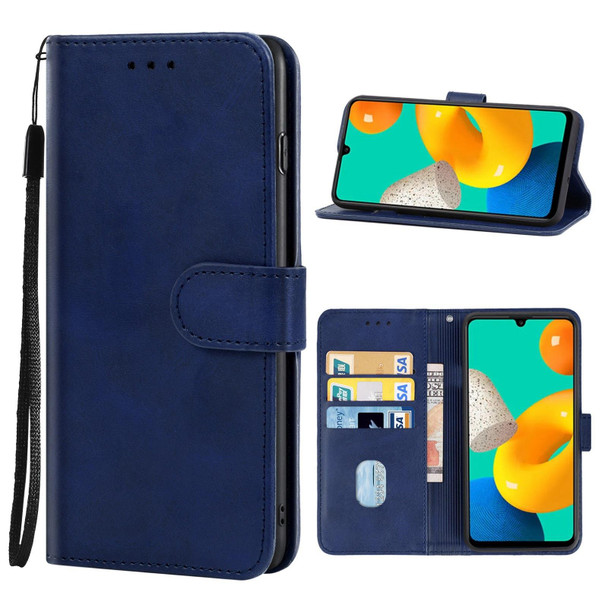 Leather Phone Case - Samsung Galaxy M32(Blue)