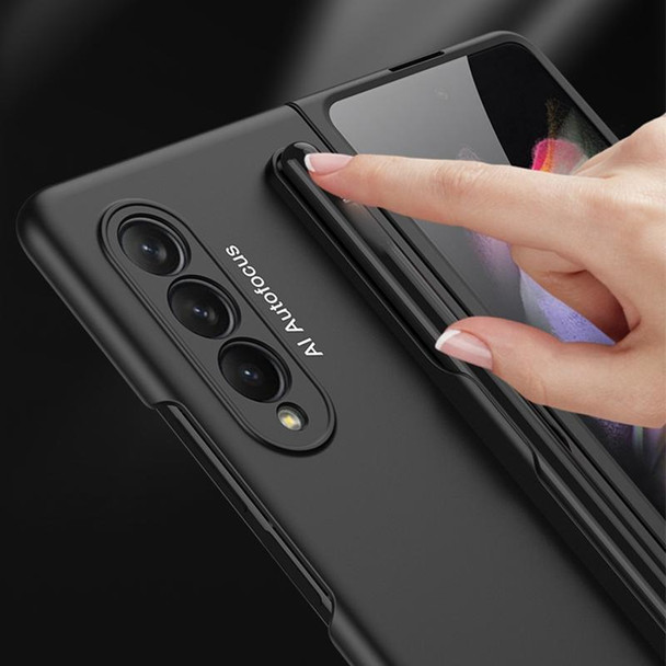 Samsung Galaxy Z Fold3 5G GKK Ultra-thin Full Coverage Phone Flip Case with Pen Slot(Grey)