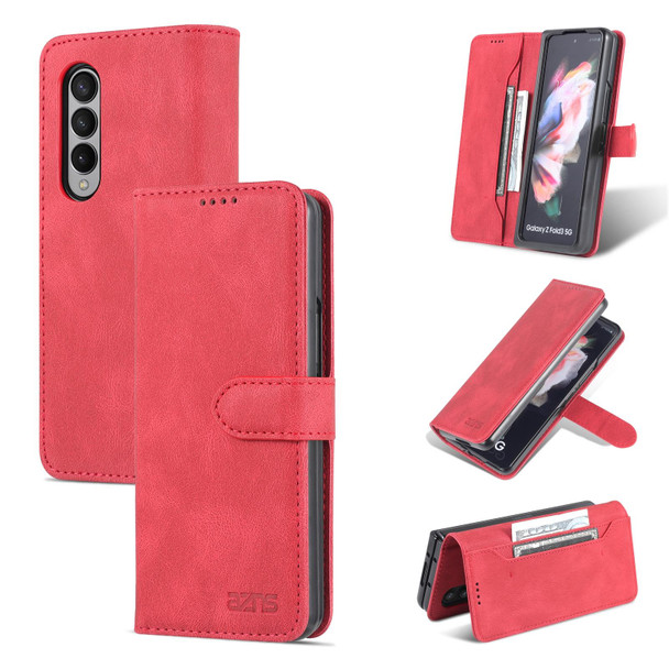 Samsung Galaxy Z Fold3 5G AZNS Dream II Skin Feel PU+TPU Horizontal Flip PU Phone Case(Red)