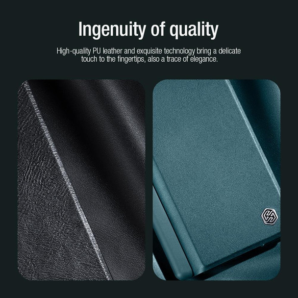 Samsung Galaxy Z Fold3 / W22 5G NILLKIN QIN Series Crazy Horse Texture Leather Case(Black)